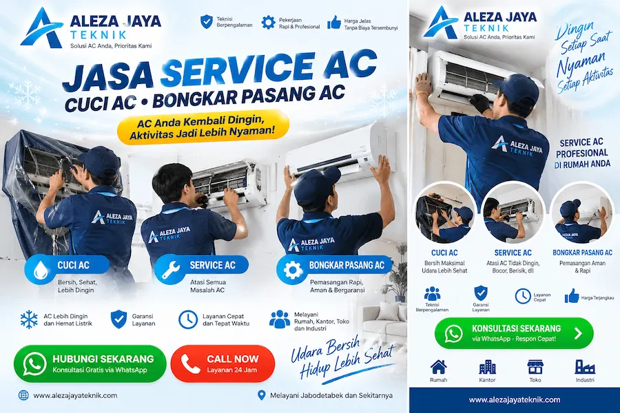 Teknisi Service AC Aleza Jaya Teknik